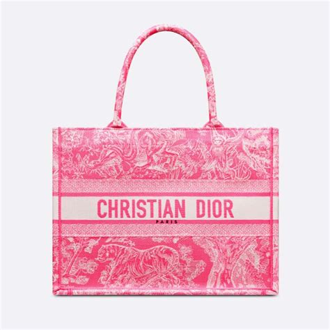 dior book tote pink